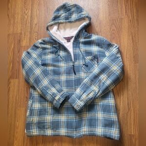 Tough Duck Men’s XL Plaid Hoodie Soft Fleece Streetwear B10